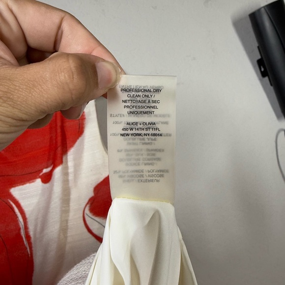 Alice And Olivia Essie Printed Taffeta Dress SEE MEASUREMENTS - Picture 7 of 7